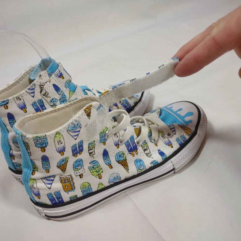 Converse All Star Frozen Treats CTA Ice Cream High Tops Girl's Size 13 Canvas